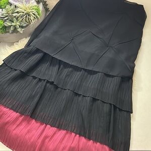 VINTAGE TOMBOLINI contrasting-panel tiered layer maxi skirt 42 women’s new